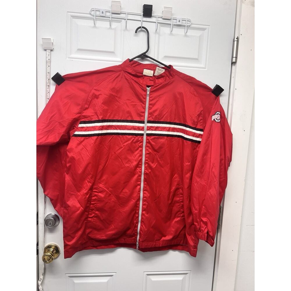 Red Oak Ohio State Windbreaker Jacket Size Extra Large SEC Football NOC3804